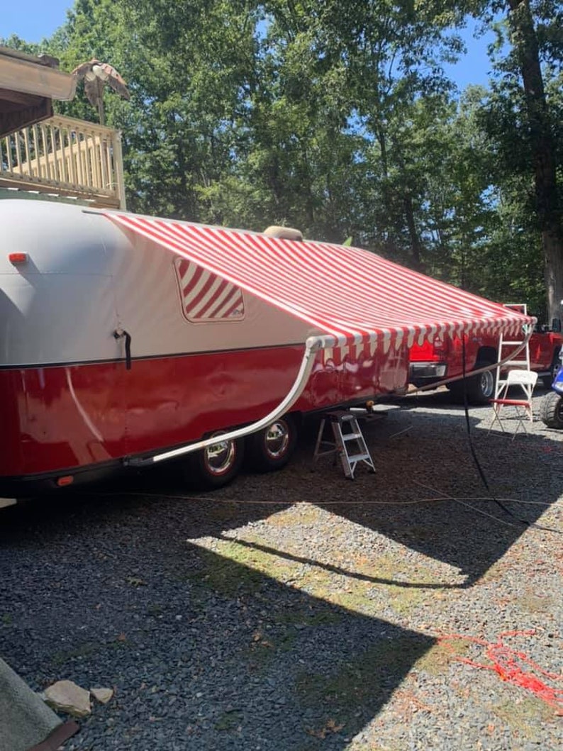 Vintage Camper Awning 8'x7' Please read entire Etsy