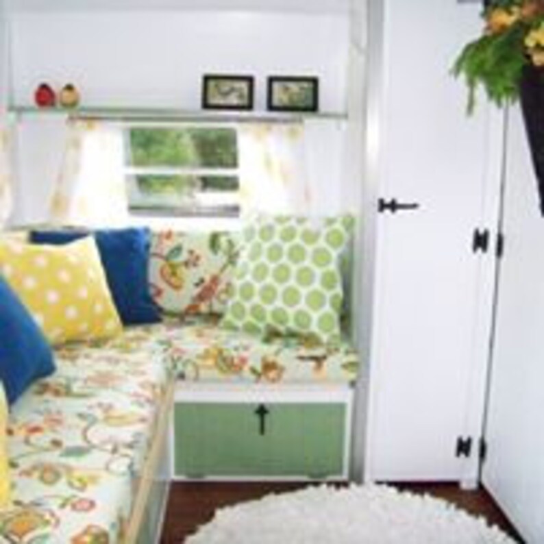 Vintage Camper Custom Made Cushion Covers Shasta Etsy