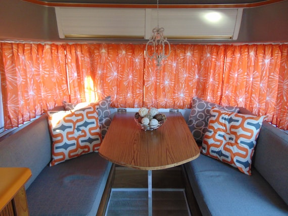 Vintage Airsteam And Airstream Argosy Curtains Etsy