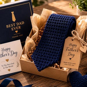 Crochet Men's Tie Pattern PDF, Father's Day Gift, Easy Necktie Tutorial, Instant Download