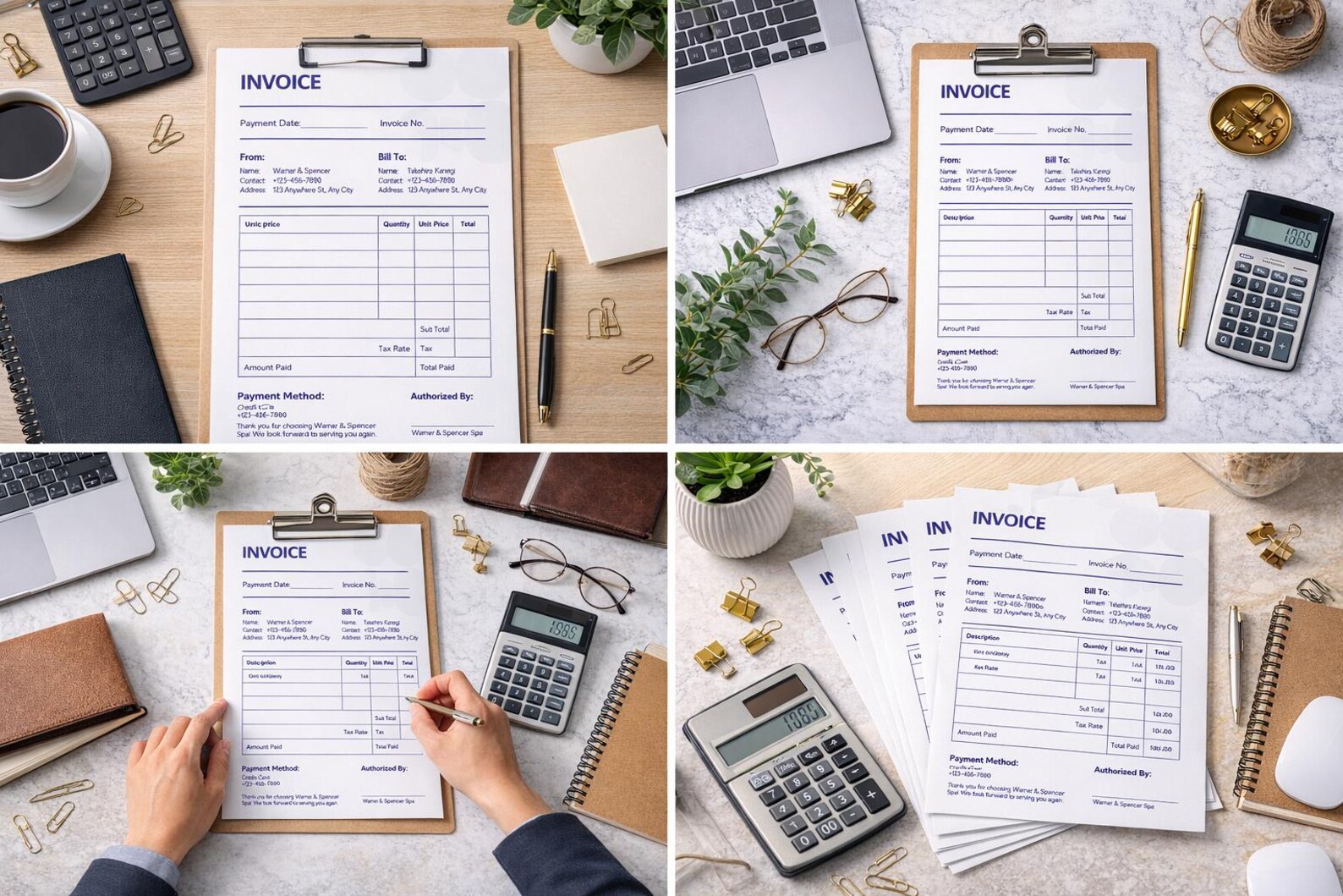 Editable Invoice Template for Small Business, Custom Order Form ...