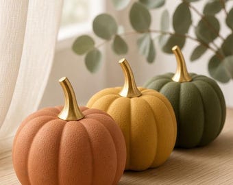 3 decorative pumpkins