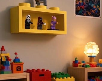 Small shelf shaped like Lego