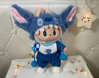 17cm Plushie Blue Stitch Costume with Shoes (Doll Clothes)