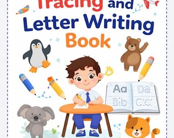 Alphabet Tracing Worksheets A-Z, Uppercase Lowercase Letter Practice (Digital Download)