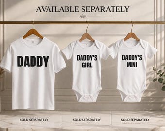 DADDY'S GIRL  , MINI Infant Bodysuit | Baby Onesie, Vest Black Text on White