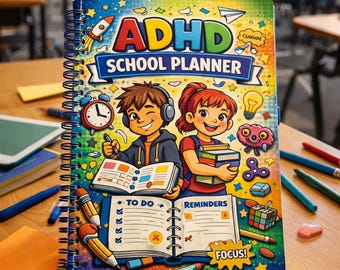 ADHD School Planner | Daily, Weekly, Monthly Student Organizer (Printable PDF)