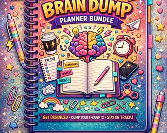 ADHD Brain Dump Planner Bundle | Neurodivergent Mental Clarity (Digital Download)