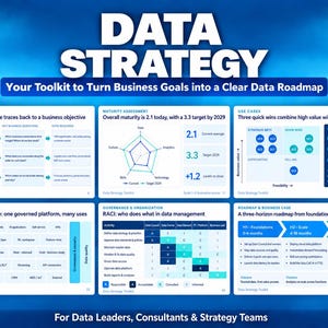 Data Strategy Playbook | 40 Editable Slides, Roadmap, Governance (Digital Download)