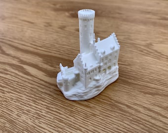 Lichtenstein 3D Printed Historical Scale Model Fairytale Castle with Stairway on Mountain