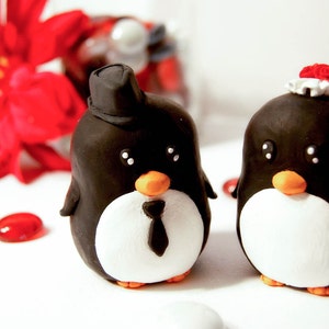 Penguin Wedding Cake Toppers image 1
