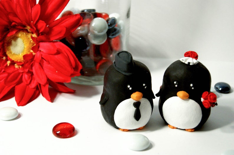 Penguin Wedding Cake Toppers image 2