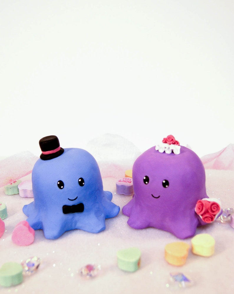 Octopus Wedding Cake Toppers Etsy