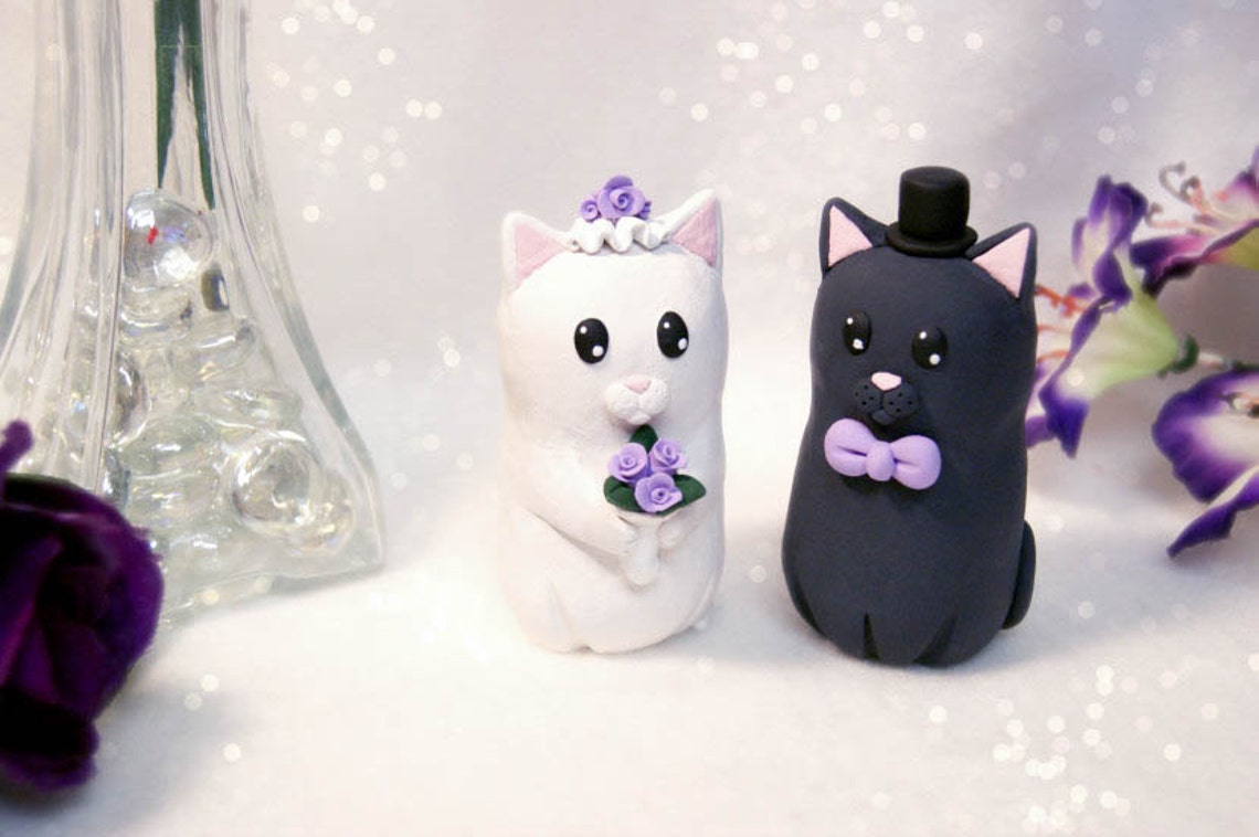 Cat Wedding Cake Toppers - Etsy