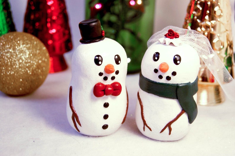 Snowman Wedding Cake Toppers image 3