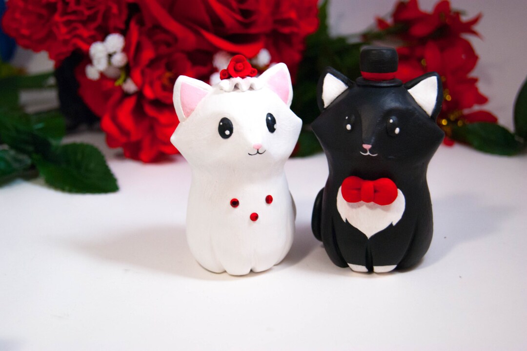 Cat Wedding Cake Toppers - Etsy