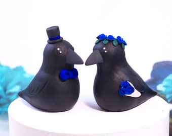 Raven Wedding Cake Toppers