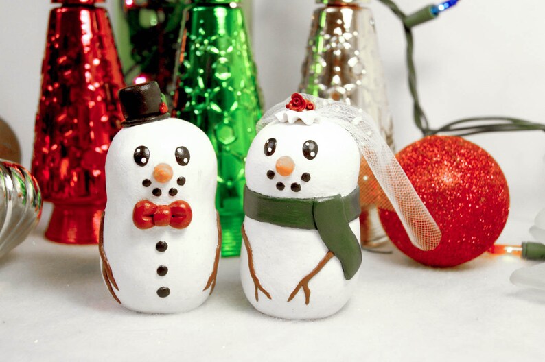 Snowman Wedding Cake Toppers image 2