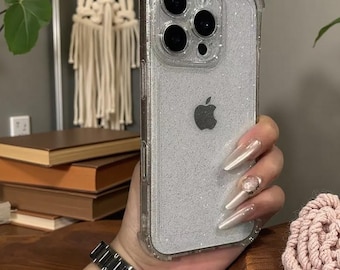 Clear Glitter iPhone Case: Shockproof Silicone Sparkle Cover (iPhone 17-11)