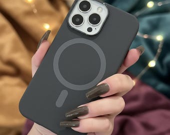 Liquid Silicone Magnetic Case for iPhone Pro Max Models, Shockproof Cover