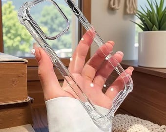 Clear Airbag Bumper iPhone Case: Shockproof Acrylic Slim Cover for iPhone 17-14