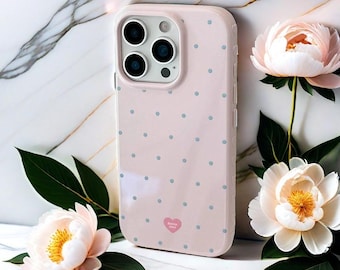 Polka Dot iPhone Case: Ultra Slim Shockproof Cover, Minimalist Fresh Style