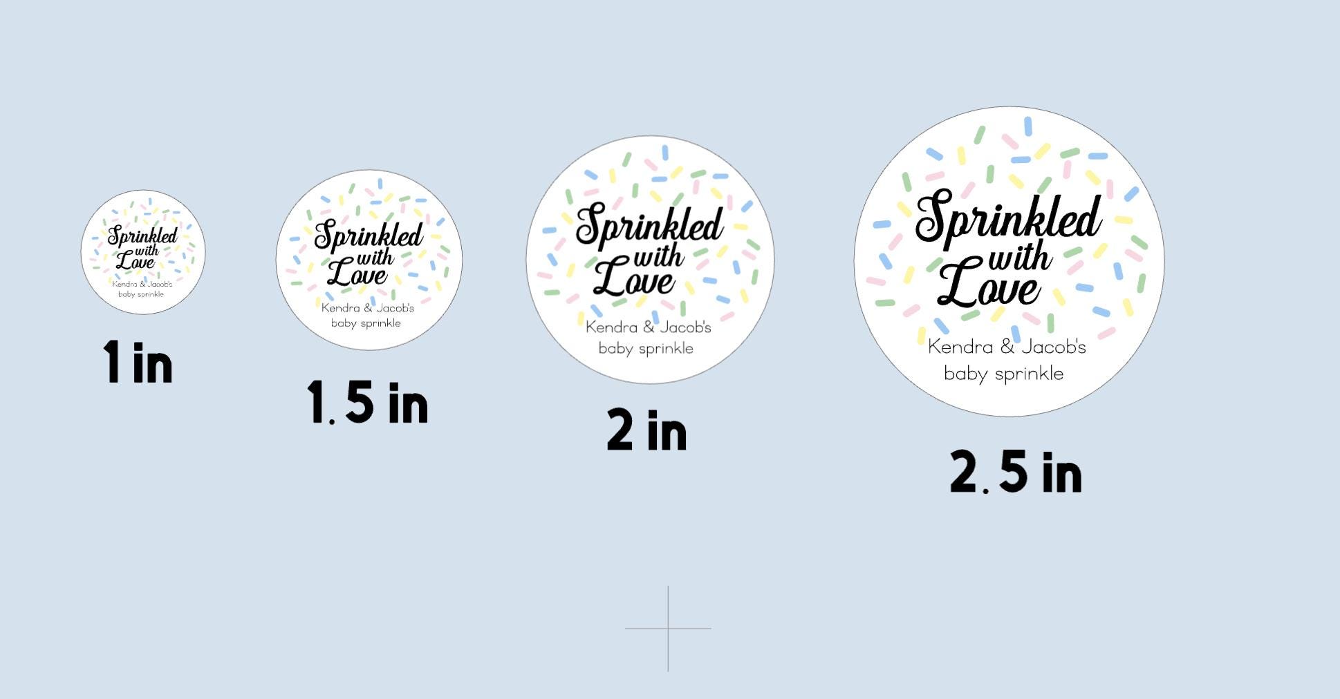 Sprinkle Container Sticker Sprinkled With Love Baby Sprinkle Stickers, Personalized Favor Labels ...