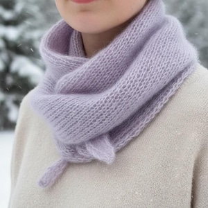 Crochet Pattern PDF Princess Lace Scarf, Luxurious Triangular Shawl, Kid-Silk Mohair Wrap Instant Download