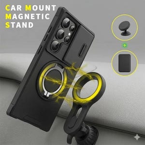 Slide Camera Protection Magnetic Stand Phone Case for Samsung image 5