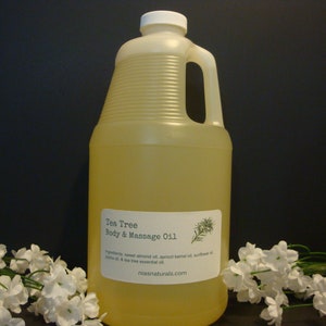 Tea Tree Body & Massage Oil, Hair Oil,  BLEND 1/2 Gallon (64oz) 100% Natural
