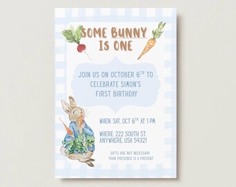 Some Bunny is One - Birthday Party Invitation