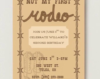 Not My First Rodeo - Birthday Party Invitation