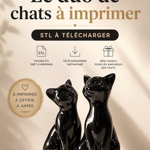 Modèle 3D pour Impression - figurine de chat.
