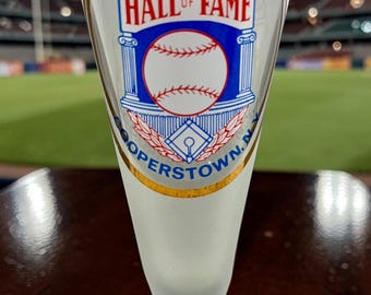 Baseball Hall of Fame matglas, 8oz vintage bargerei cadeau voor sportfans