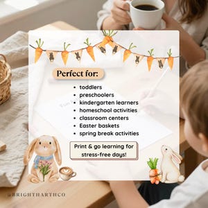 Easter Activity Book for Kids, Easter Printable Activity, Printable Spring Activities, Toddler & Preschool Worksheet, Easter Learning Bundle image 3