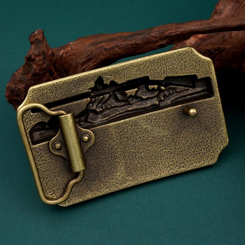 Browning Rifle & Deer Engraved Belt Buckle With Square Design, Western ...