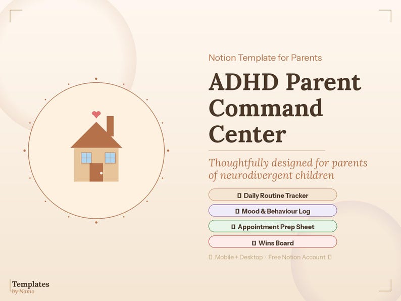 ADHD Parent Planner Notion Template | Child Routine Tracker | Mood Log ...