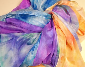 Hand Dyed Silk Scarves