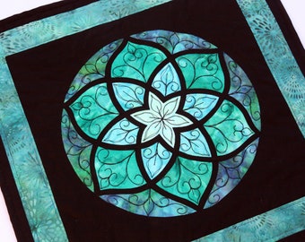 Rose Window Stained Glass Pattern, Design B, Designed by PingWynny