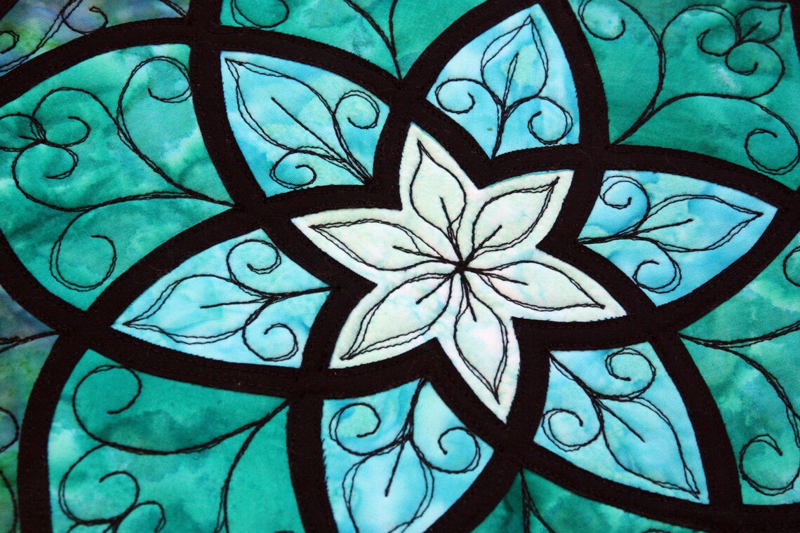 Rose Window Stained Glass Pattern Design B Designed by - Etsy