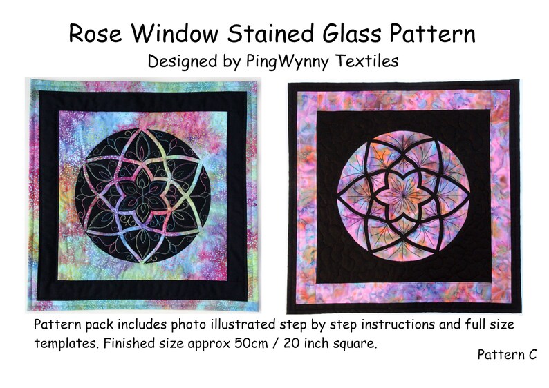 Rose Window Stained Glass Pattern Design C Designed by - Etsy