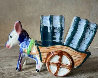 Zestaw do soli i pieprzu w stylu vintage Donkey Cart