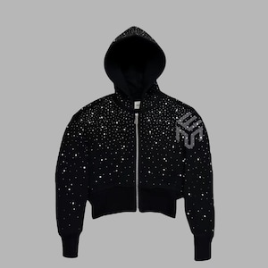 Custom rhinestone zip up hoodie - Etsy 日本