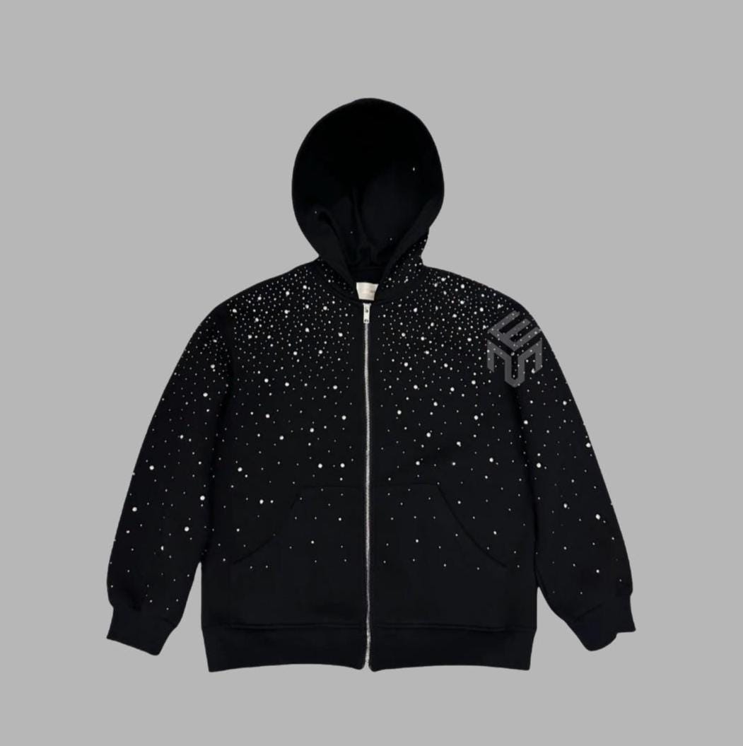 Rhinestone Streetwear Zip up Hoodies - Etsy Rhinestone Streetwear Zip up Hoodies - Etsy
