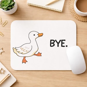 Duck Mouse Pad – Small Non-Slip Rubber Base Desk Mat (21x17 cm)
