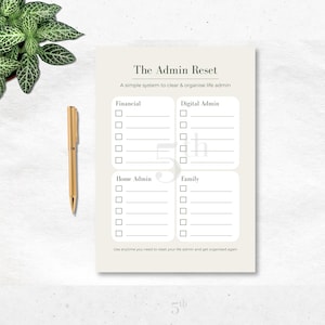 Planilha de Organização e Planejamento Prático para Imprimir | Organizador Doméstico e Financeiro | Checklist de Organização Pessoal | Planilha Simples para Mães Ocupadas