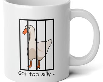 Taza de cerámica de ganso de 20 oz demasiado tonta
