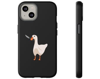 Funda para iPhone con diseño de ganso divertido / iPhone 13, 14, 15, 16, 17 / Funda protectora resistente para iPhone