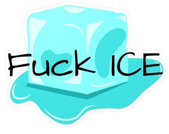 Pegatina de "A la mierda con ICE" / Pegatina de protesta contra Trump / Pegatina de "Abolir ICE" / Pegatina de activismo político para coche y portátil