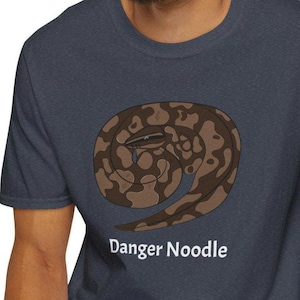 Danger Noodle Snake T-Shirt | Ball Python Illustration, Reptile Lover Tee